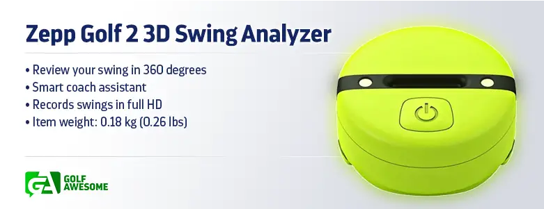 Specifications of Zepp Golf 2 3D Swing Analyzer